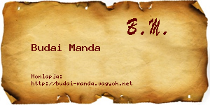 Budai Manda névjegykártya